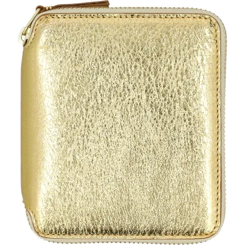Metallic Zip Around Wallet Gold , unisex, Sizes: ONE SIZE - Comme des Garçons - Modalova