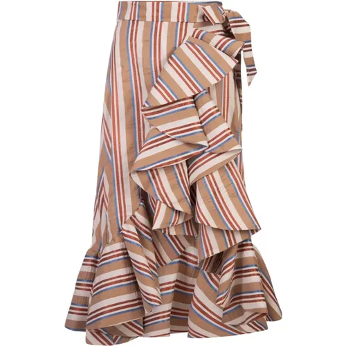 Striped Midi Wrap Skirt , female, Sizes: 2XS - Stella Jean - Modalova