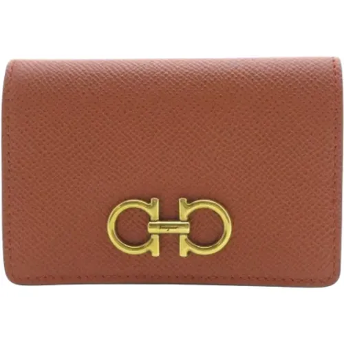 Pre-owned Leather wallets , female, Sizes: ONE SIZE - Salvatore Ferragamo Pre-owned - Modalova