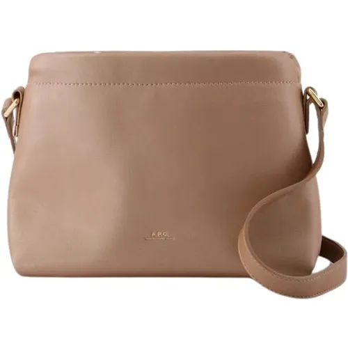 Rosa Kunstleder Crossbody Tasche , Damen, Größe: ONE Size - A.P.C. - Modalova