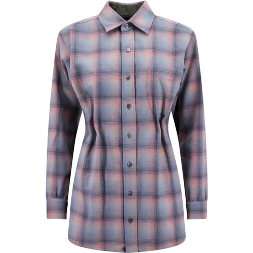 Wool Drapery Shirt Aw23 , female, Sizes: S, M - Maison Margiela - Modalova