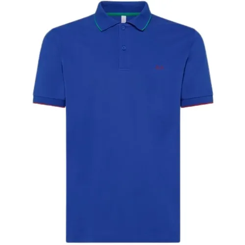 Blaue T-Shirts und Polos , Herren, Größe: M - Sun68 - Modalova