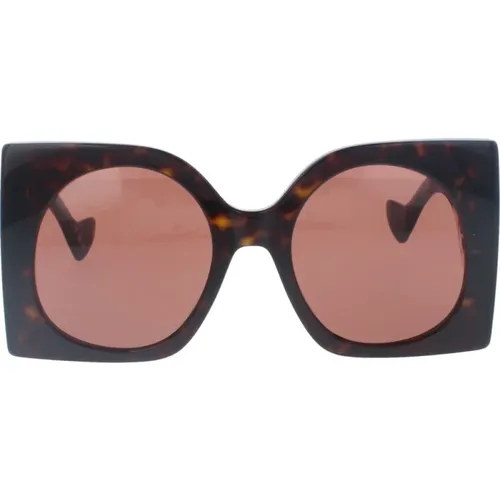 Iconic Sunglasses with Uniform Lenses , female, Sizes: 55 MM - Gucci - Modalova