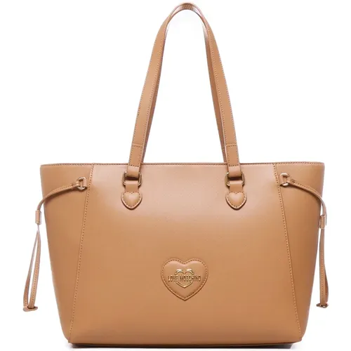 Stylish Biscuit Handbag with Zip Closure , female, Sizes: ONE SIZE - Love Moschino - Modalova