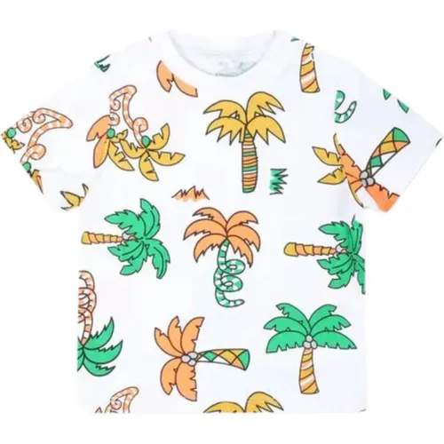Kinder Palmendruck T-Shirt in Weiß - Stella Mccartney - Modalova