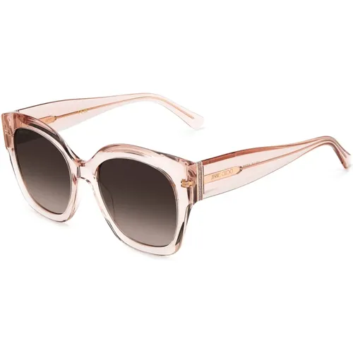 Leela/S Sunglasses in Nude/Brown Shaded , female, Sizes: 55 MM - Jimmy Choo - Modalova