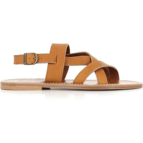 Leather Cross Strap Sandals , male, Sizes: 7 UK, 10 UK, 8 UK - K.jacques - Modalova