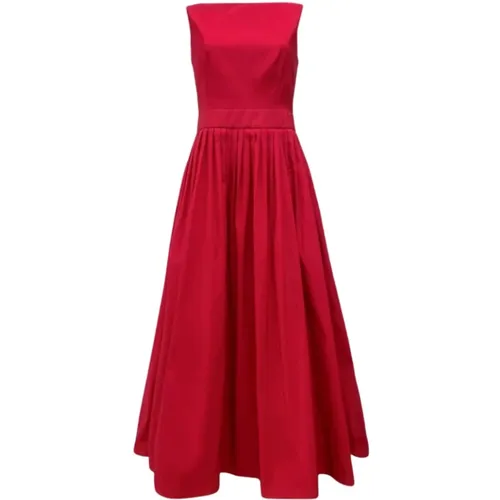 Rotes Taftkleid mit Schleife - Carolina Herrera - Modalova