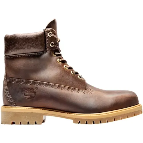 Hochwertige Wasserdichte Schnürstiefel Braun , Herren, Größe: 41 1/2 EU - Timberland - Modalova