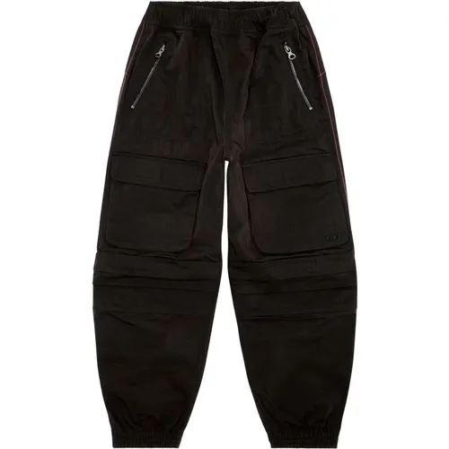 Cargo pants in nylon twill , female, Sizes: M, XL - Diesel - Modalova