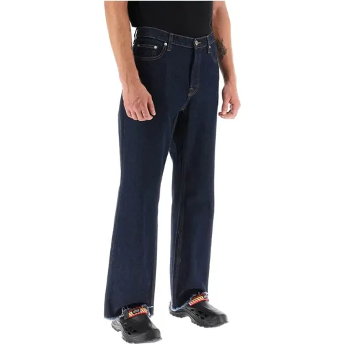 Jeans mit ausgefranstem Saum , Herren, Größe: W32 - Lanvin - Modalova