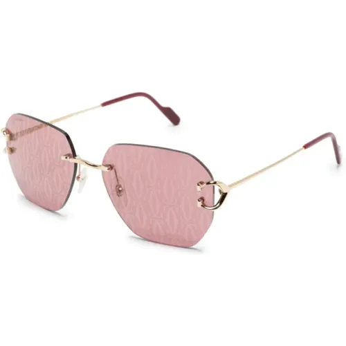 Stilvolle Sonnenbrille mit Zubehör,CT0394S 001 Sunglasses - Cartier - Modalova
