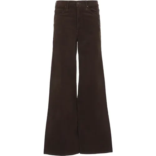 Braune Cordhose mit Gürtelschlaufen , Damen, Größe: W27 - Mother - Modalova