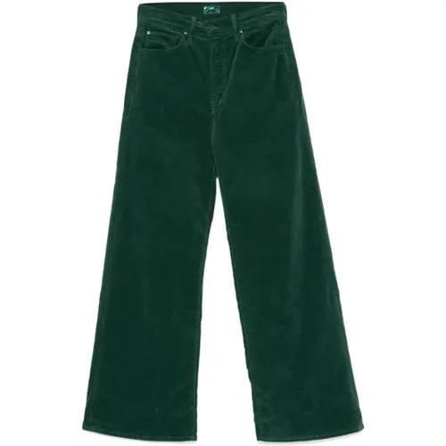 Grüne Cordhose mit ausgestelltem Bein , Damen, Größe: W29 - Mother - Modalova