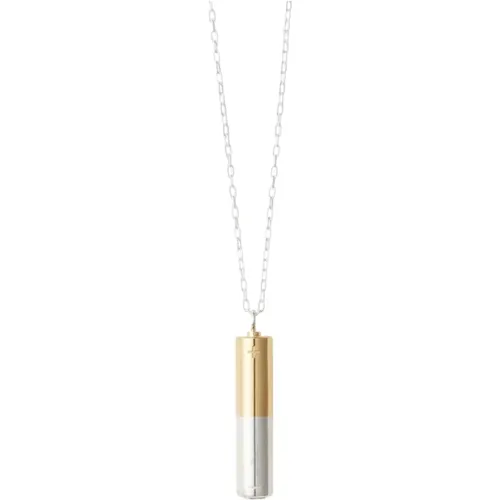 Silber Batterie Charm Halskette , Herren, Größe: ONE Size - Ambush - Modalova