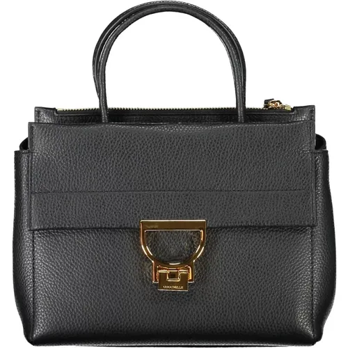 Elegante schwarze Lederhandtasche mit vielseitigen Riemen - Coccinelle - Modalova