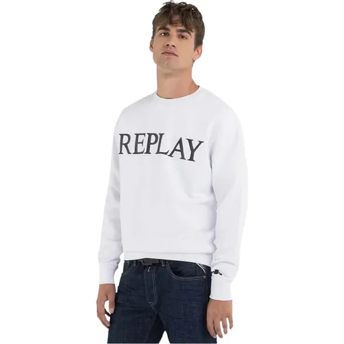 Hoodie , Herren, Größe: M - Replay - Modalova