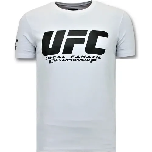 Herren T-Shirt Print - UFC Meisterschaft Basic , Herren, Größe: M - Local Fanatic - Modalova