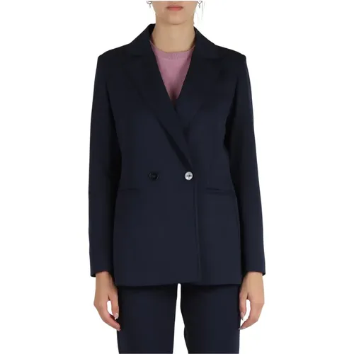 Doppelreihiger diagonaler technischer Blazer , Damen, Größe: L - EMME DI MARELLA - Modalova