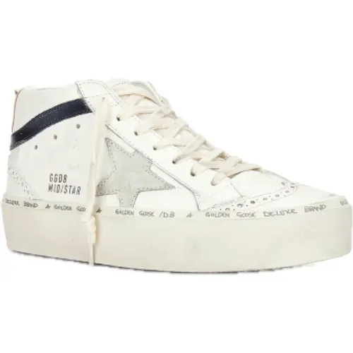 Leder-Sneaker mit Wildleder-Finish , Damen, Größe: 37 EU - Golden Goose - Modalova