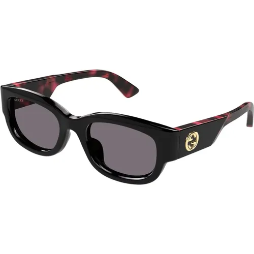 Stylish Sunglasses with Purple Lenses , unisex, Sizes: 54 MM - Gucci - Modalova