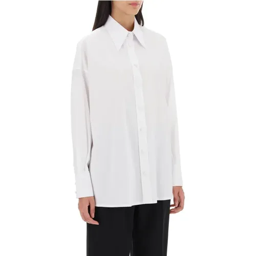 Maxi Shirt with Satin Buttons , female, Sizes: M - Dolce & Gabbana - Modalova