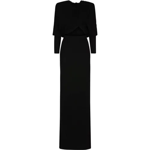 Hooded Draped Dress , female, Sizes: M - Saint Laurent - Modalova