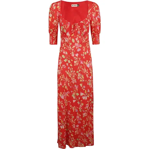 Rotes Waterblossom Kleid für Frauen , Damen, Größe: M - Rixo - Modalova