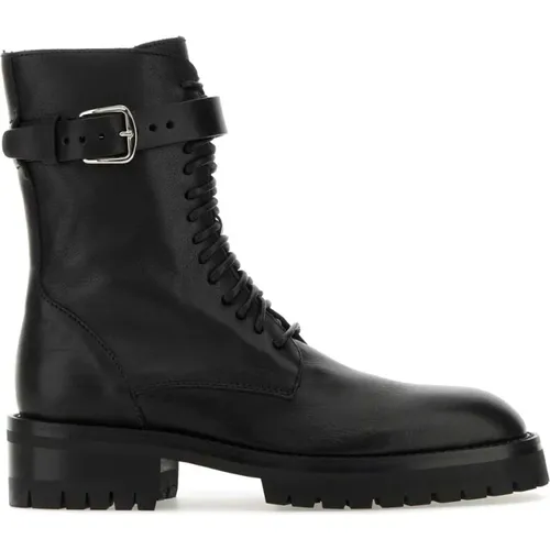 Leather Ankle Boots - Stylish and Comfortable , female, Sizes: 3 UK - Ann Demeulemeester - Modalova