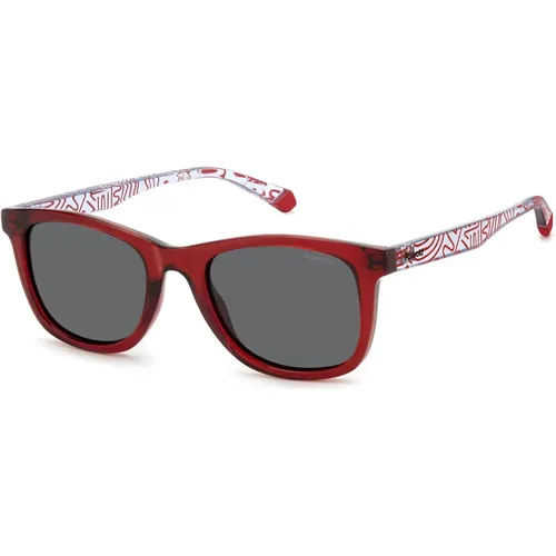 Rot/Graue Sonnenbrille PLD 8060/S , unisex, Größe: 46 MM - Polaroid - Modalova