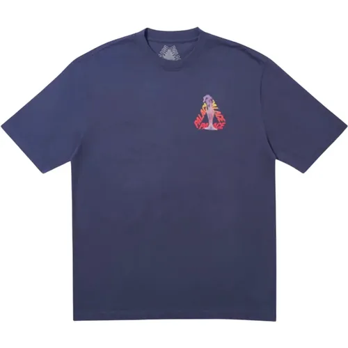 Limitierte Auflage Navy T-Shirt , Herren, Größe: L - Palace - Modalova