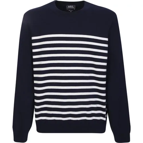 Striped Cashmere Blend Sweater , male, Sizes: L, M, S - A.p.c. - Modalova