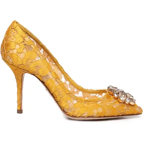 Bellucci Taormina Lace Heels , female, Sizes: 4 1/2 UK, 5 1/2 UK, 4 UK, 3 UK, 6 UK, 5 UK, 3 1/2 UK, 2 1/2 UK - Dolce & Gabbana - Modalova