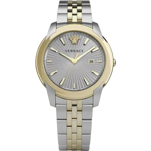 V-Urban Stainless Steel Bracelet Watch , male, Sizes: ONE SIZE - Versace - Modalova