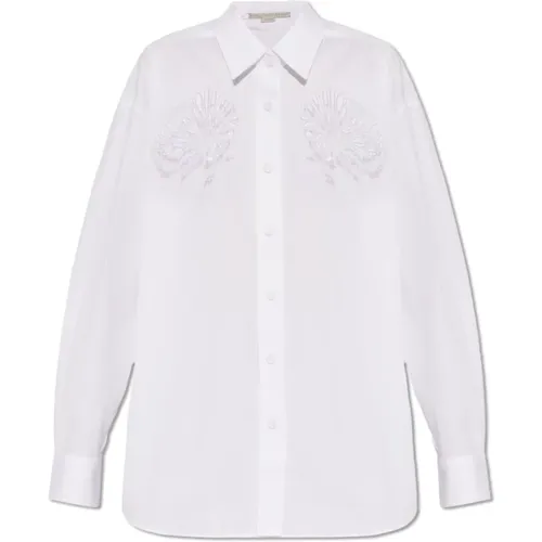 Cotton shirt with motif of flowers , female, Sizes: S - Stella Mccartney - Modalova