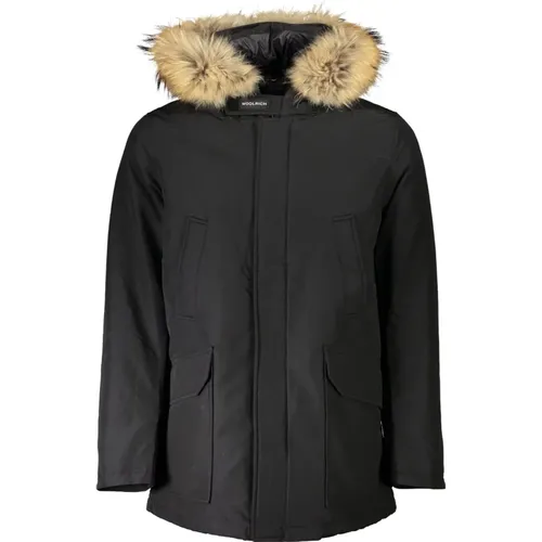 Hooded Jacket with Removable Fur , male, Sizes: 2XL - Woolrich - Modalova