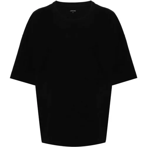 Schwarzes Jersey Textur T-Shirt , Herren, Größe: M - Lemaire - Modalova