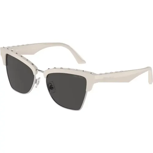 Stilvolle Sonnenbrille mit dunkelgrauen Gläsern - Jimmy Choo - Modalova