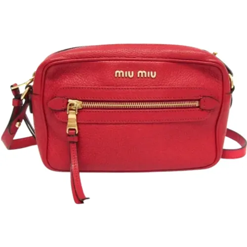 Pre-owned Leather shoulder-bags , female, Sizes: ONE SIZE - Miu Miu Pre-owned - Modalova