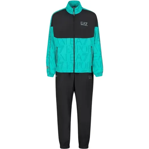 Complete Ventus Tracksuit Green Polyester , male, Sizes: L - Emporio Armani EA7 - Modalova