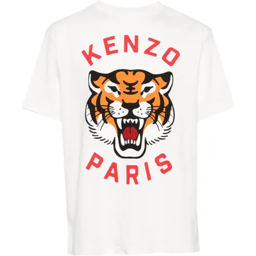 Tiger Print T-shirts and Polos , male, Sizes: XL, L, S, M - Kenzo - Modalova