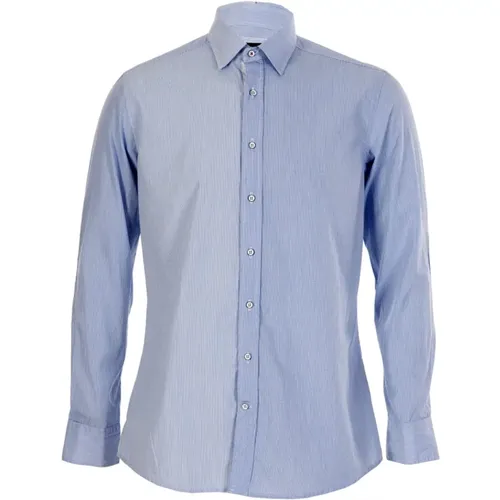 Sky Micro Design Shirt , male, Sizes: S - Hackett - Modalova