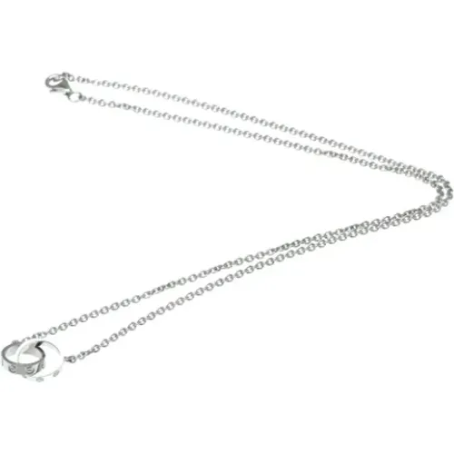 Pre-owned Silver necklaces , female, Sizes: ONE SIZE - Cartier Vintage - Modalova