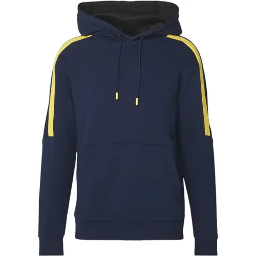 Blaue Kapuzenpullover Frühling/Sommer 2024 Baumwolle , Herren, Größe: M - Emporio Armani EA7 - Modalova