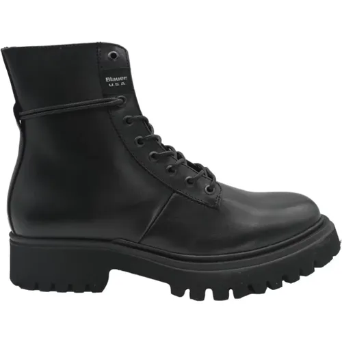 Men's Leather Bootie VIP Style , male, Sizes: 11 UK, 10 UK, 12 UK, 9 UK - Blauer - Modalova