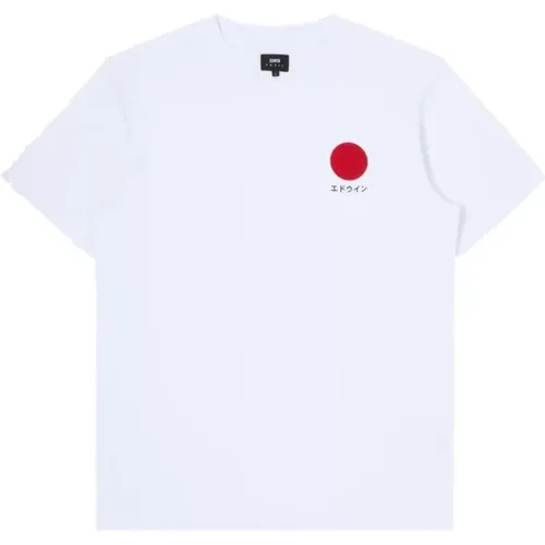 Japanese Sun T-Shirt , male, Sizes: XL, S, L - Edwin - Modalova
