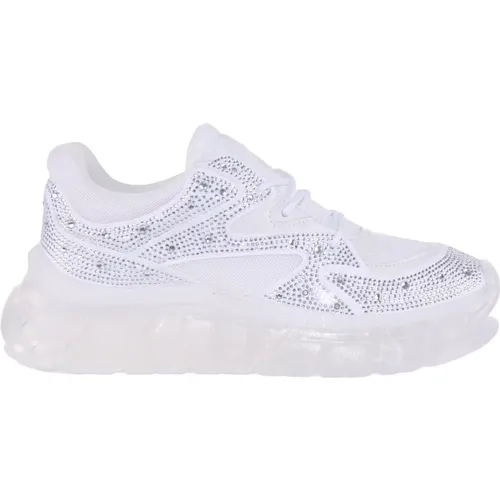 Rhinestone Clarisse Trainers Women , female, Sizes: 7 UK - Guess - Modalova