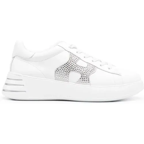 Weiße Sneakers,Rebel H564 H Strass Sneakers,Sneakers - Hogan - Modalova