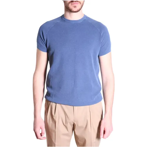 Elegant Wafer Knit T-Shirt , male, Sizes: XL, S - Aspesi - Modalova