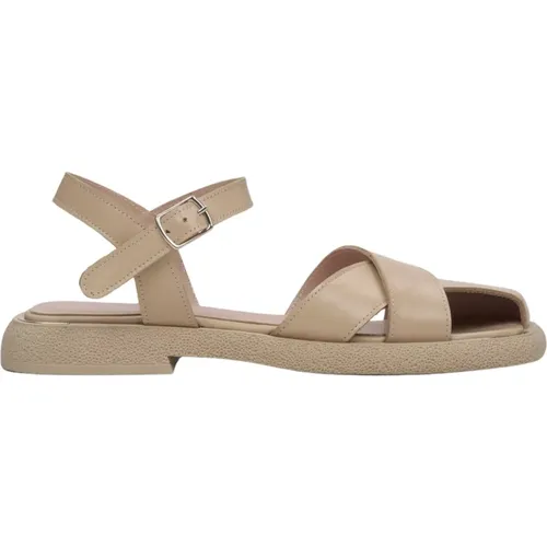 Damen Leder Sandalen mit Kreuzriemen Er00115107 , Damen, Größe: 36 EU - Estro - Modalova